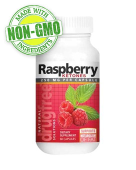 raspberry ketones non gmo bottle