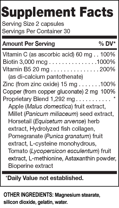 womens beauty supplement facts