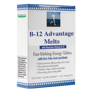 B-12 Advantage Melts fast-dissolving vitamin B-12 supplement for energy support
