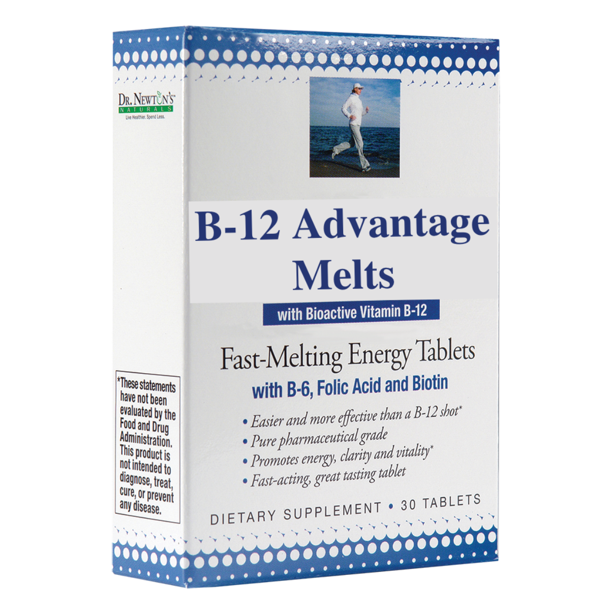 B-12 Advantage Melts fast-dissolving vitamin B-12 supplement for energy support