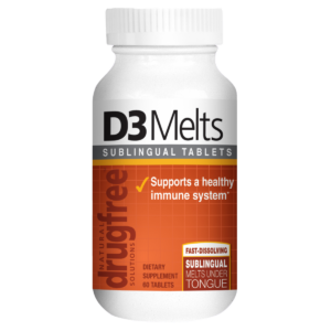 D3 Melts fast-dissolving vitamin D3 sublingual tablets for bone and immune support