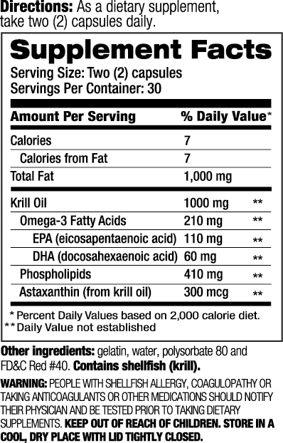 omegakrill pro supplement facts image