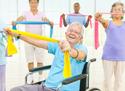 As you get older, exercise becomes even more important for mobility. Even if you're wheel chair bound, you can still get in shape.