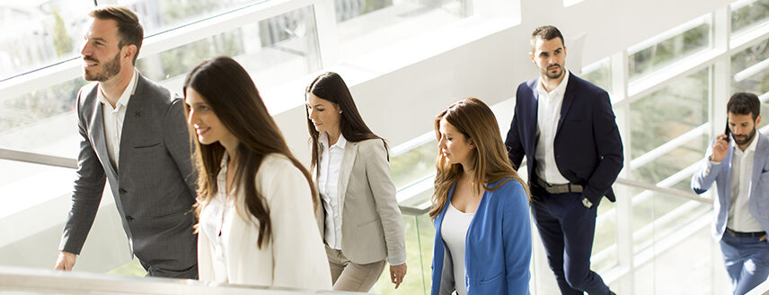 Five minutes of strolling through the office every thirty minutes can significantly reduce blood pressure.